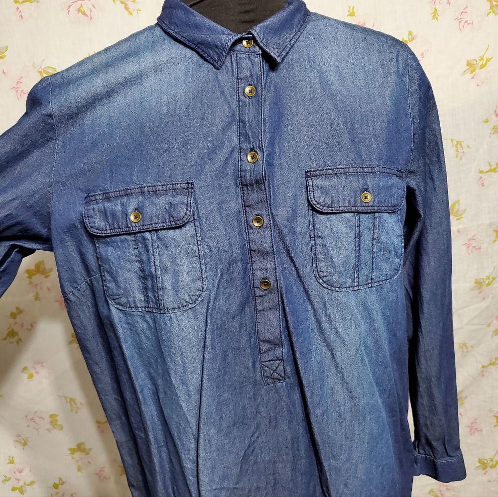 Blue, Buttoned Up Dress!